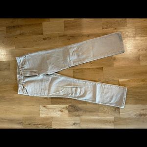 32 x 34 tan Wrangler jeans.